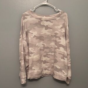 Secret Treasures Camouflage Sweatshirt - Cream and Tan